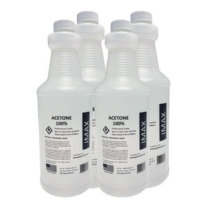 100% Pure Acetone (4 Liter Bottles = 1 Gallon) - Made in USA  - Strong High Purity Solvent for Home, Commercial, & Industrial Application.
