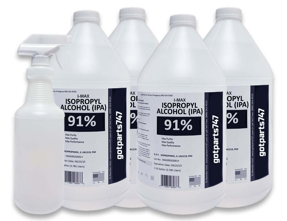 Isopropyl Alcohol - IPA 91% (4x1 Gallon)
